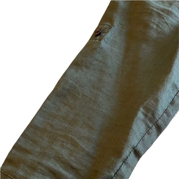 Zara Khaki midi dress with tie - Picture 5 of 10